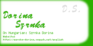 dorina szrnka business card
